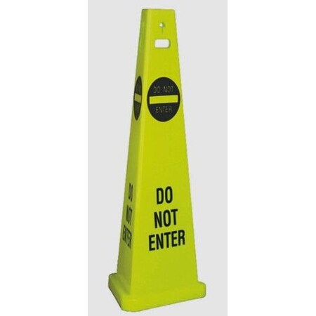 Nmc Safety Cone Floor Sign, DO NOT ENTER, Plastic, 3cs, 40 H x 1475 W in TFS304